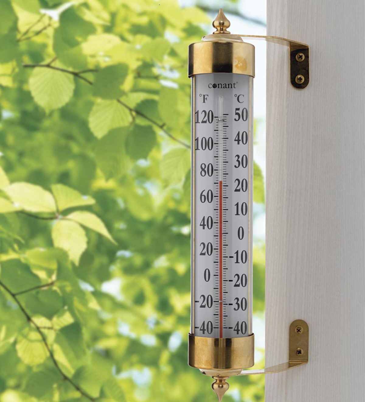 Large Swivel Brass Thermometer