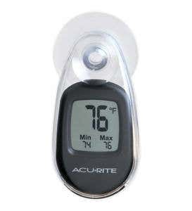 Indoor/Outdoor Digital Thermometer with Suction Cup Window Mount