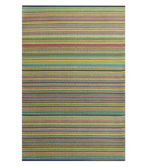 Recycled Plastic Indoor/Outdoor Rug, 4' x 6' - Palm Turquoise