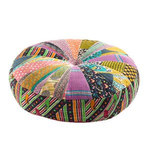 Multi-Use Handcrafted Kantha Pouf