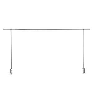 Indoor/Outdoor Adjustable Decorating Rod for Over the Table - Black