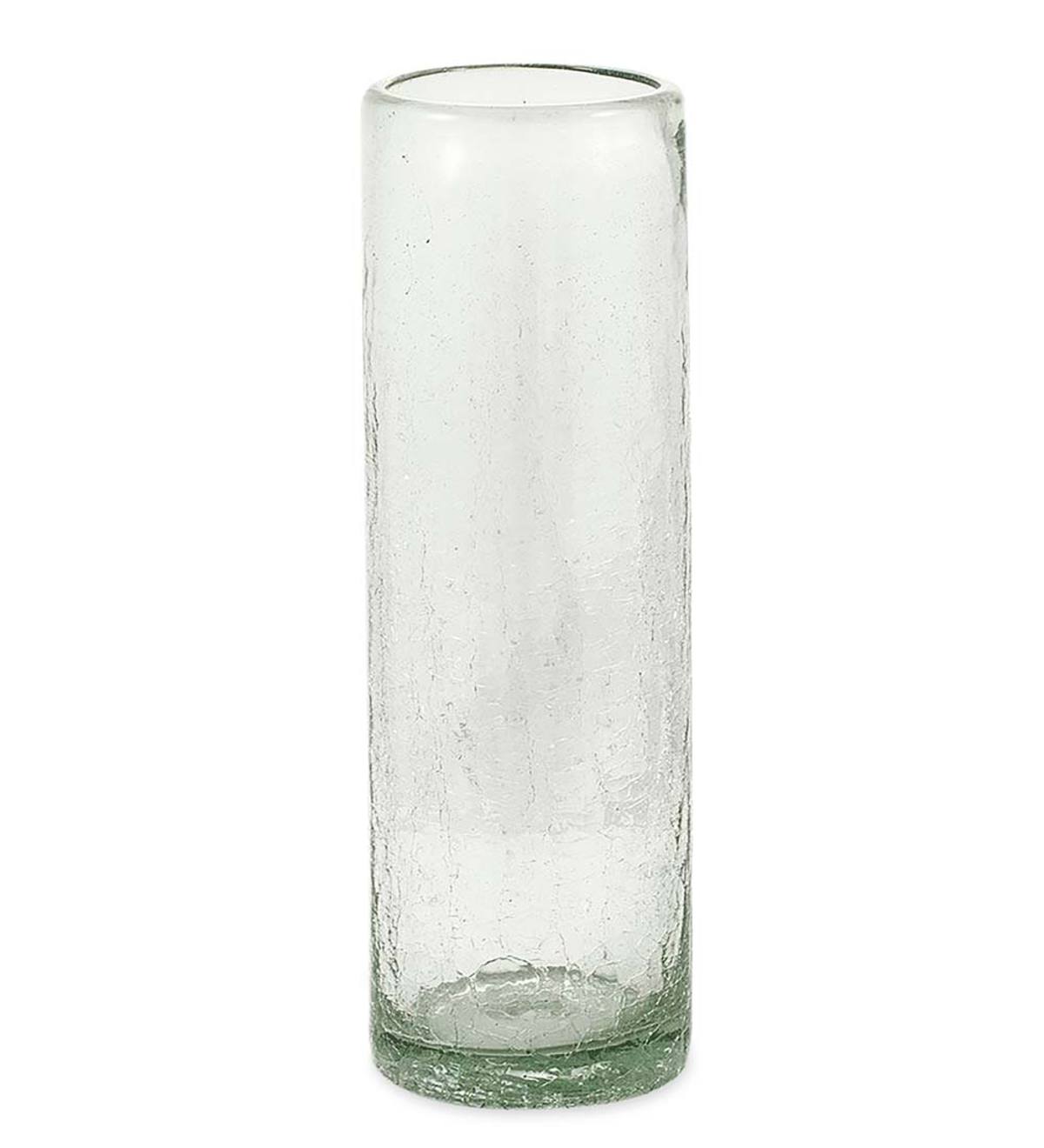 Tall Clear Recycled Glass Vase