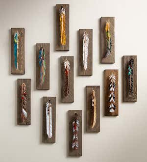 Feather and Birthstone Wall Decor