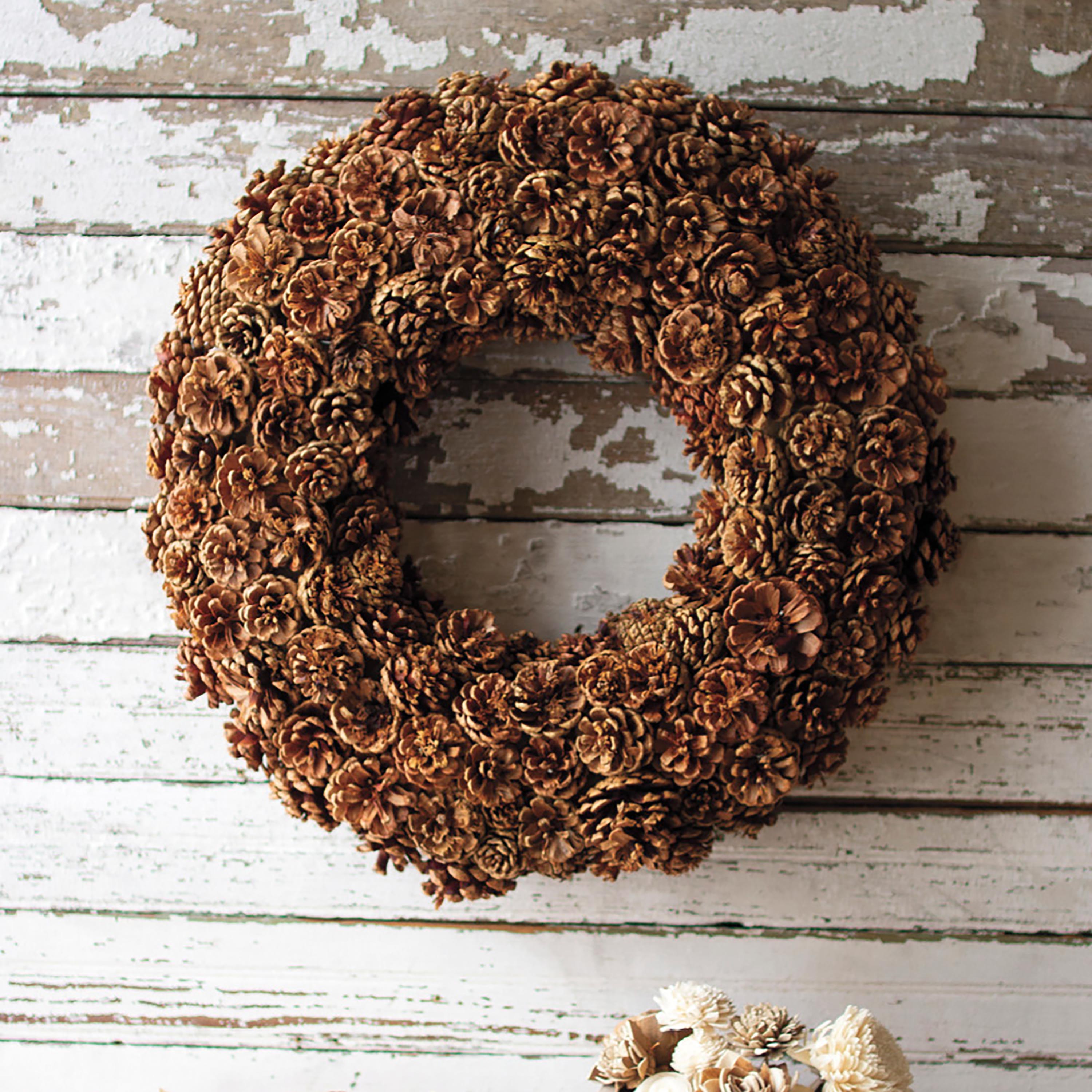 Handcrafted Pinecone Wreath