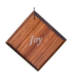 Sentiments Wind Chimes With Silk-Screened Wind Catchers - Joy