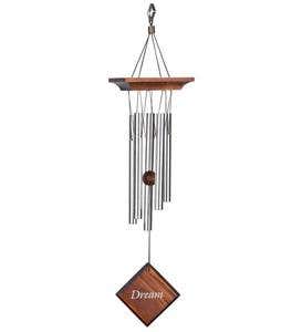Sentiments Wind Chimes With Silk-Screened Wind Catchers - Joy