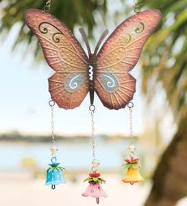 Metal Butterfly Wind Chime With Bells