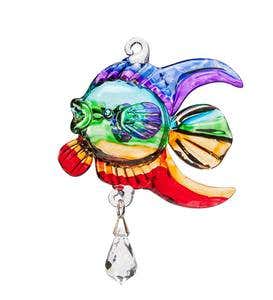 Glass Sea Life Ornament - Rainbow Fish