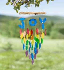 Colored Glass Joy Wind Chime