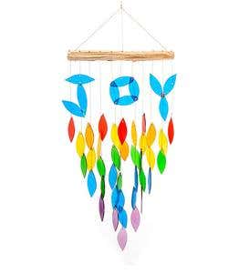 Colored Glass Joy Wind Chime