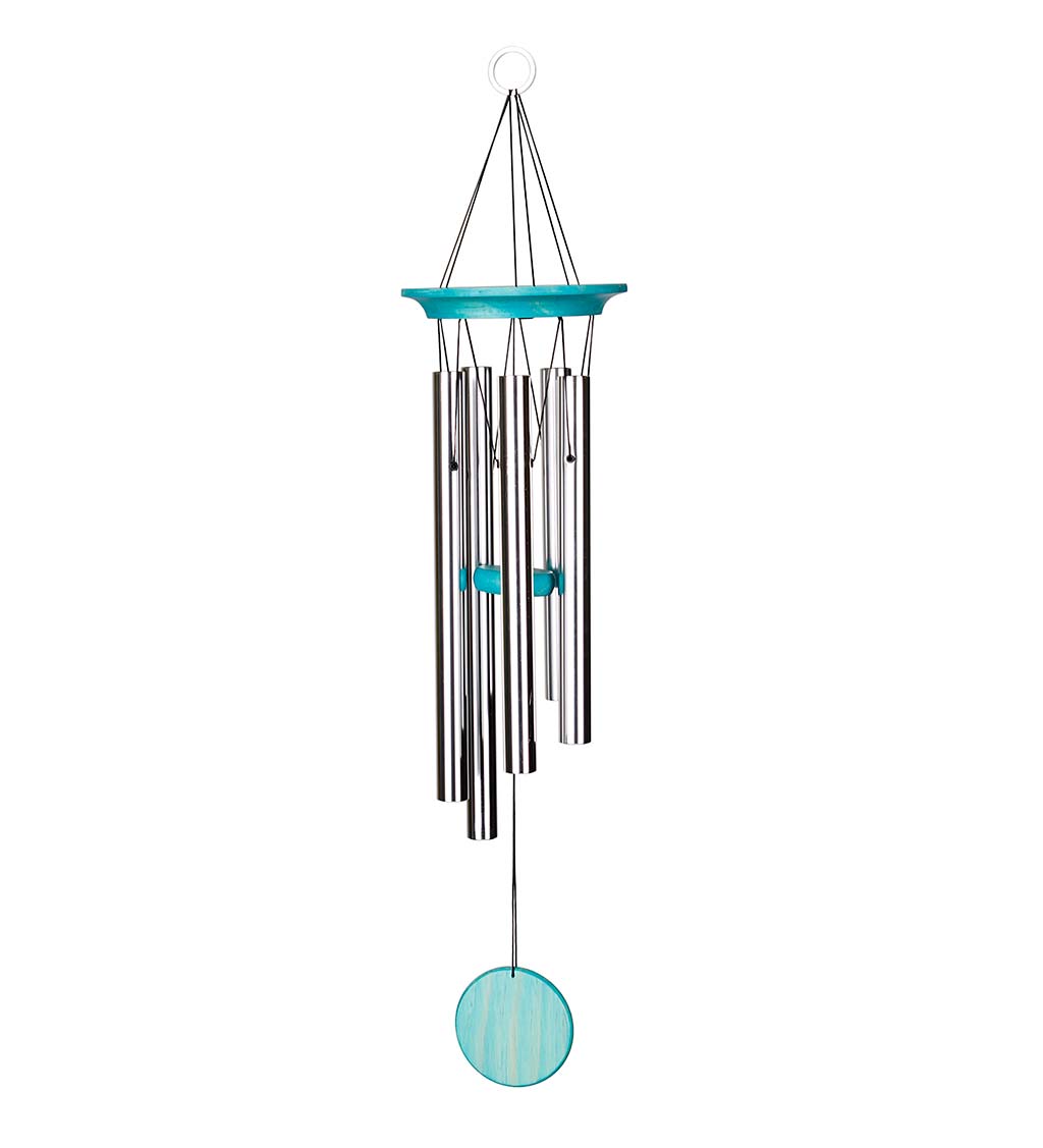Turquoise-Colored Aluminum Garden Chime
