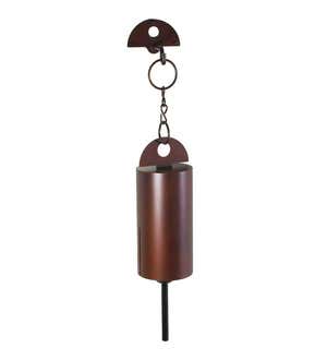 Antiqued Copper-Colored Steel Bell with Wall Mount
