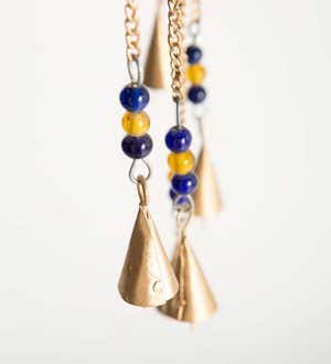 Blue Butterfly Beaded Wind Chime