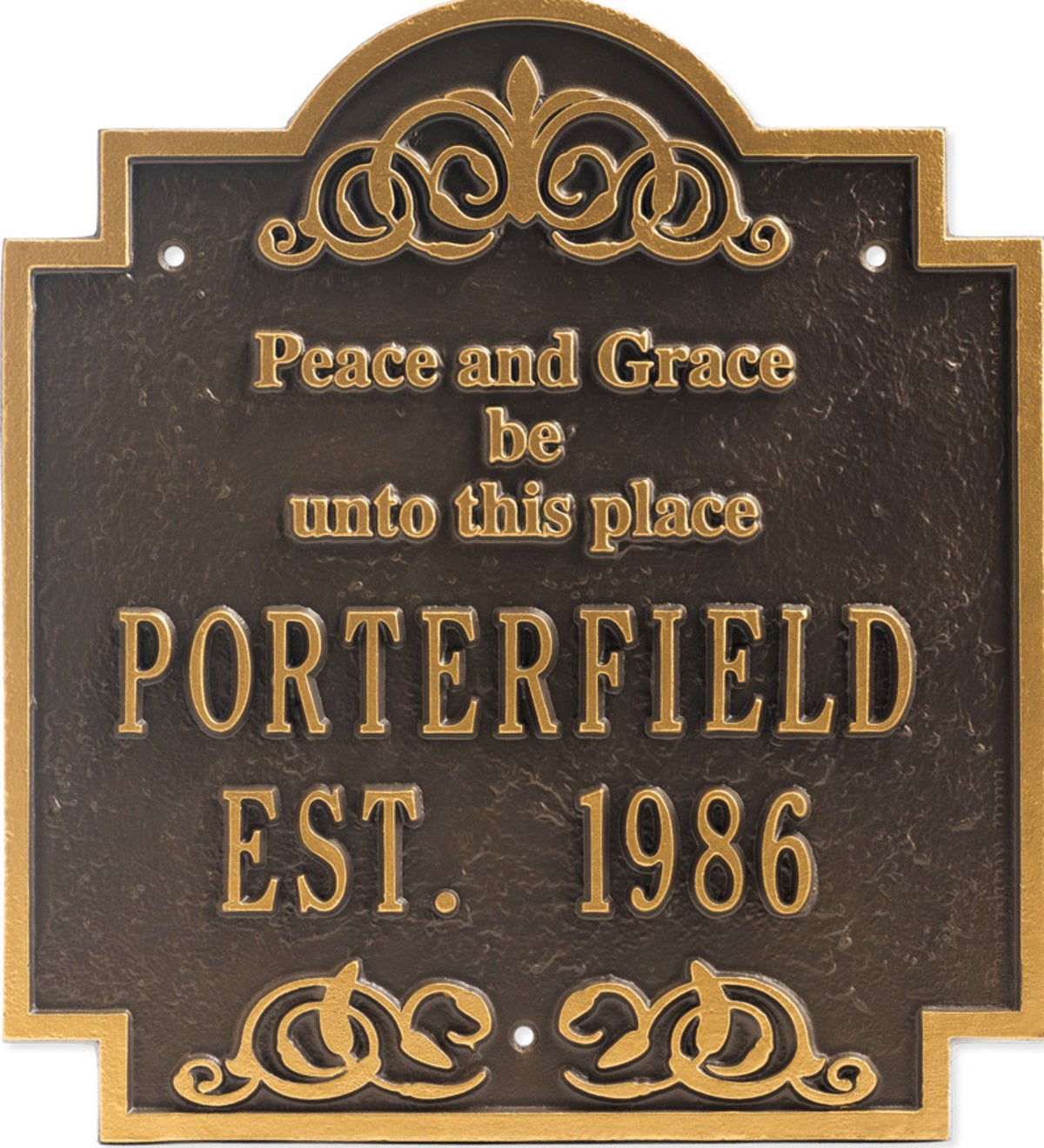 Peace & Grace Plaque - Bronze
