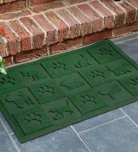 Waterhog™ Doormat with Cat Design - Evergreen