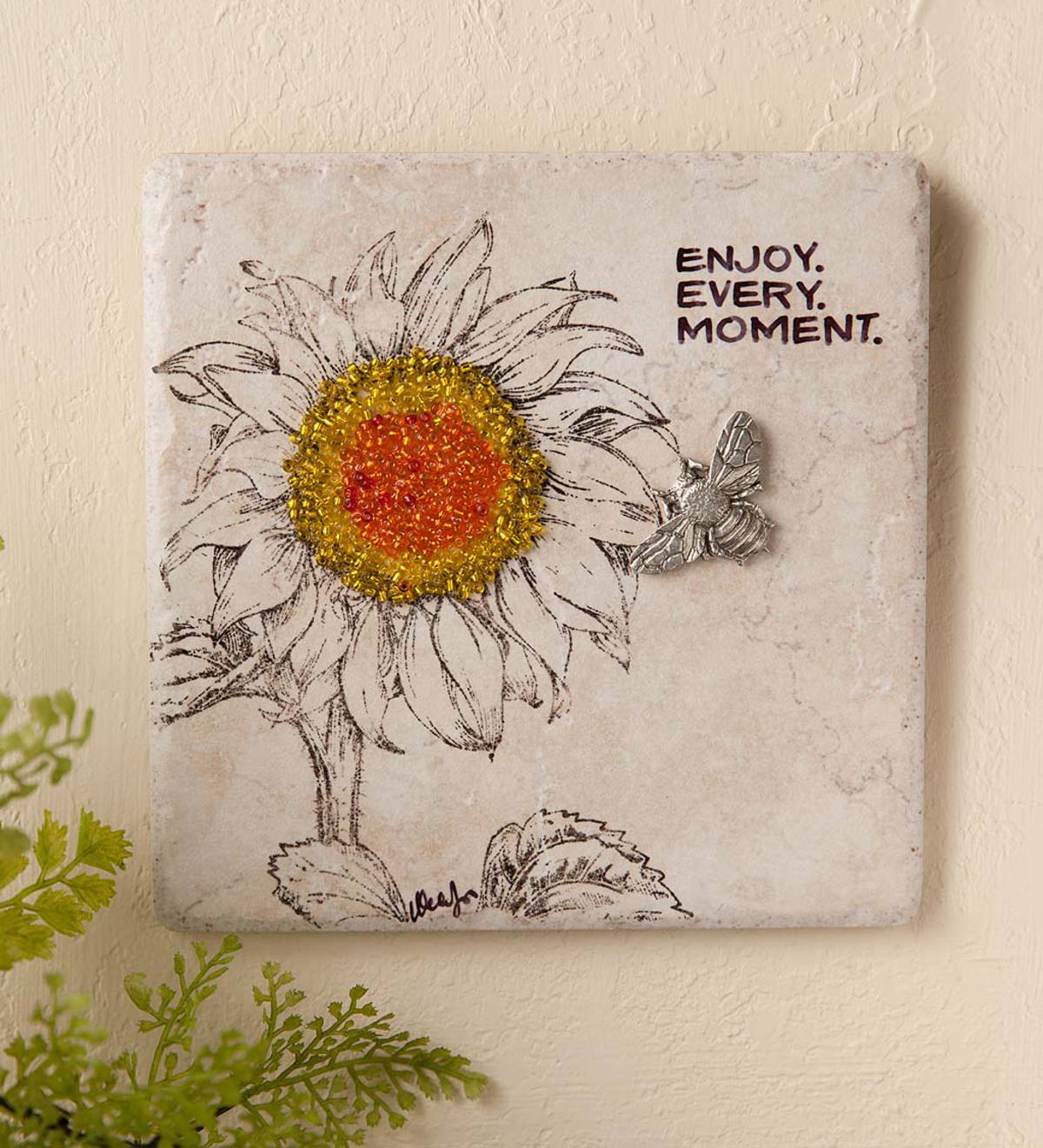 Enjoy Every Moment Ceramic Tile Plaque