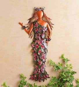 Metal Lady of the Fall Forest Wall Art