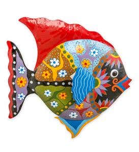 Handcrafted Colorful Metal Fish Wall Art