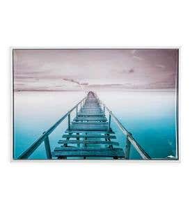 Framed Pier Photo on Canvas Wall Art
