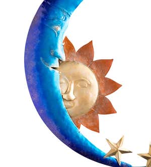 Handcrafted Sun, Moon, Stars and Saturn Metal Wall Art