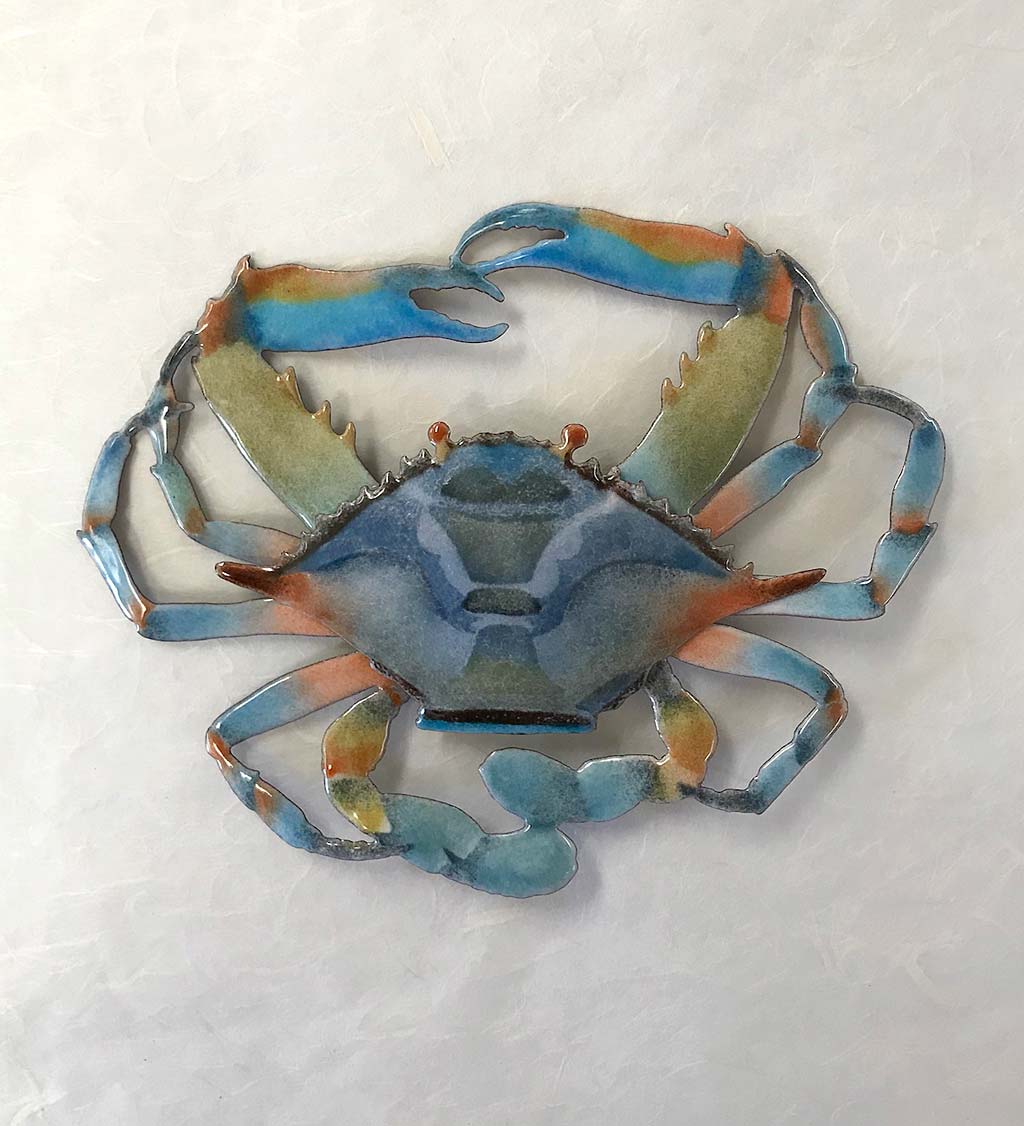 Handcrafted Blue Crab Wall Art by Bovano