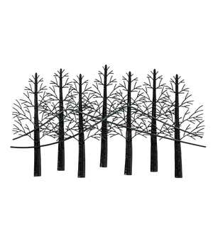 Trees and Mountains Handmade Metal Indoor or Outdoor Wall Art