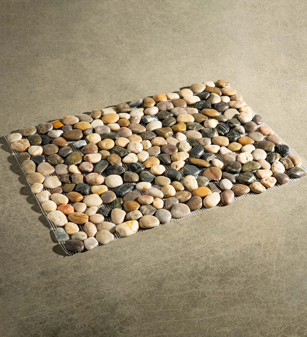 Natural River Rock Indoor/Outdoor Weather-Resistant Floor Mat