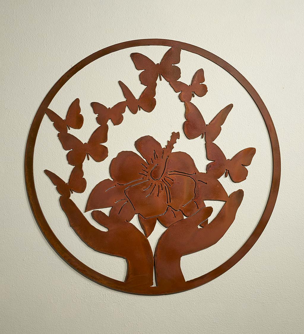 Butterfly Tree of Life Metal Wall Art