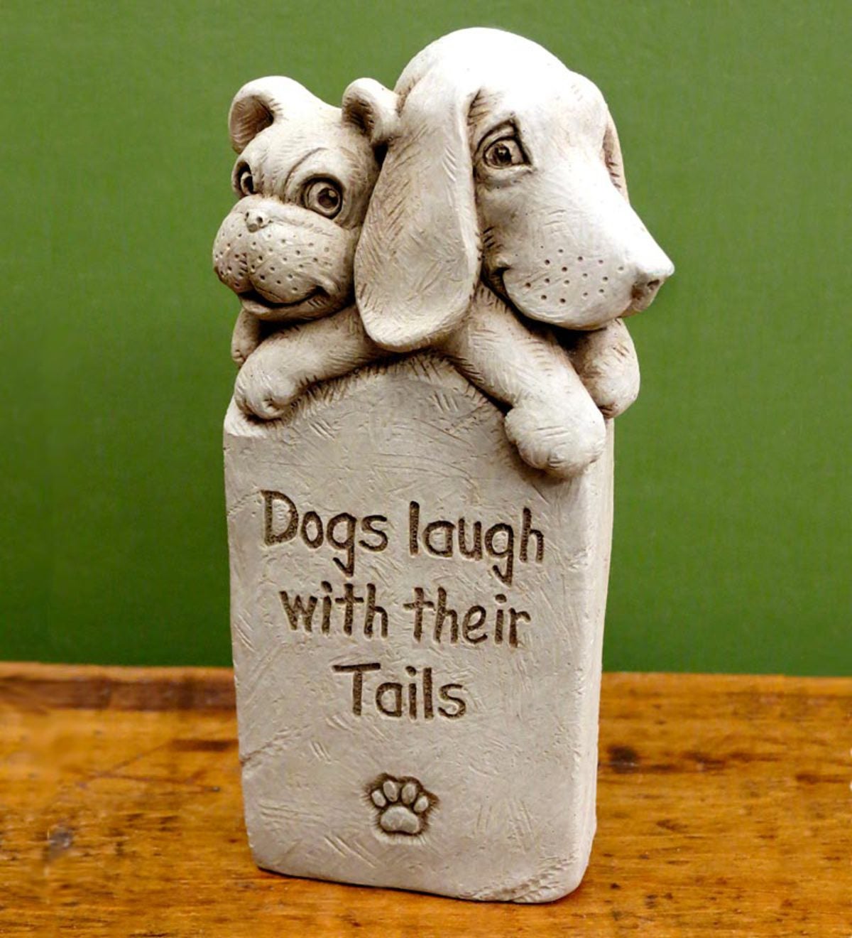 Dogs Laugh With Their Tails Plaque by Carruth Studios