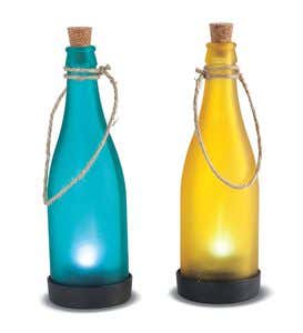 Solar Powered Bottle Light - Yellow