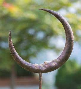 Metal Man in the Moon Garden Stake - Copper