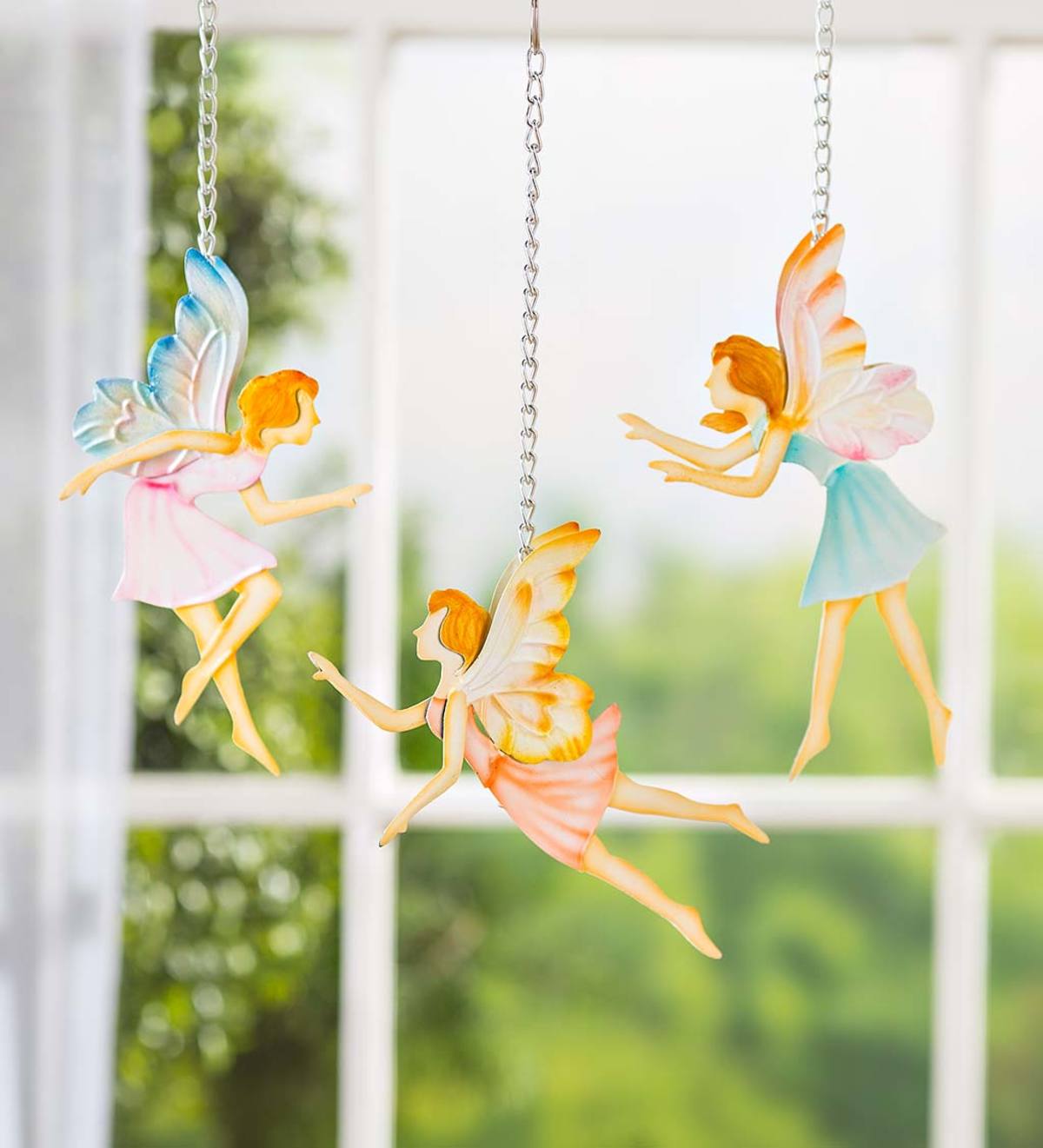 Metal Fairy Stakes and Hangers, Set of 3