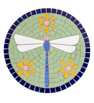 Handcrafted Recycled Ceramic Mosaic and Cast Stone Insect Garden Stone