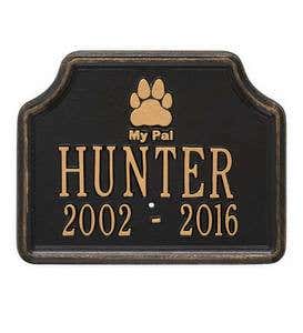 My Pal Customizable Metal Dog Memorial Marker Stake - Bronze