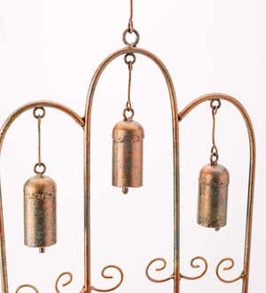 Handcrafted Hamsa Hand Wind Chime with Three Bells