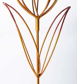 5pcs/set Floral Garden Stakes Flexible Diy Iron Wire Beautiful Metal Garden Flower  Sticks For Gardening