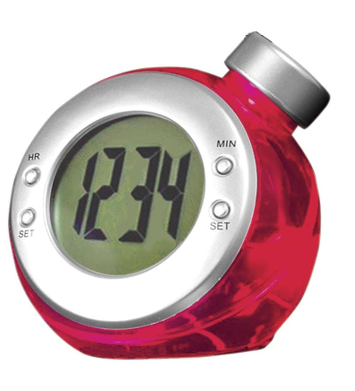 Digital Water Powered Clock - Red