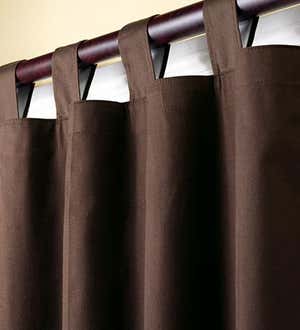 84"L Thermalogic Energy Efficient Insulated Double Width Solid Tab-Top Curtain Pair - Chocolate