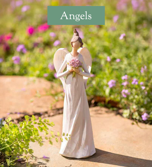 Image of Angel with flowers - Angels