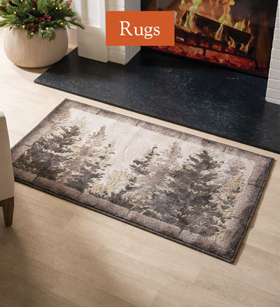 Image of Forest Trees Hearth Rug. Rugs