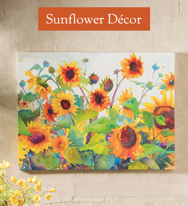 Image of Waterproof Canvas Art - Ramblers - Sunflower Decor