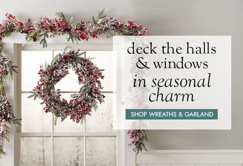 Image of Edinburg Wreath and Garland - Deck the halls & windows in seasonal charm SHOP HOLIDAY DECOR
