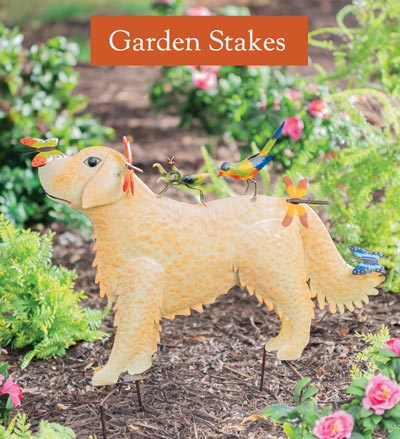 Image of Golden Retriever Stake - Garden Stakes
