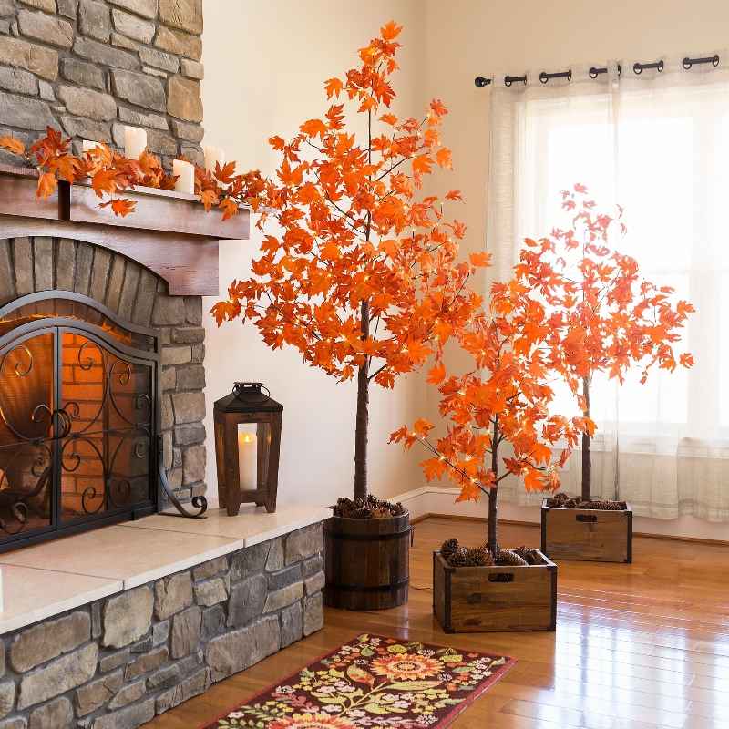 Indoor/Outdoor Electric Lighted Maple Tree, 4'H with 48 Lights