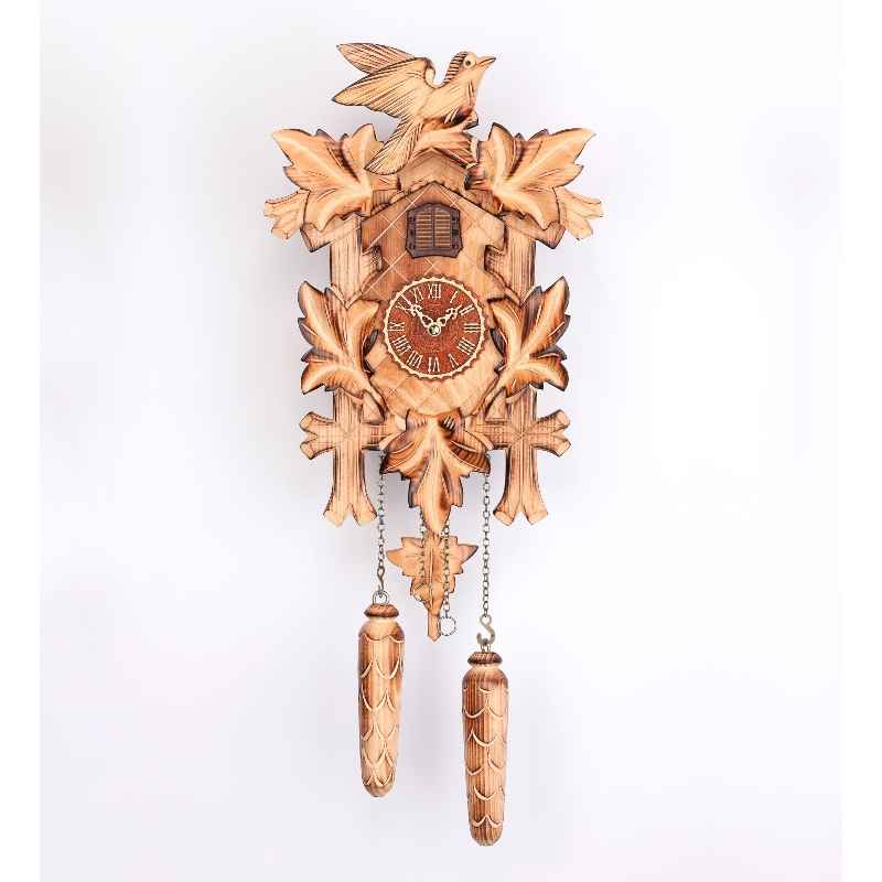 Hermle Silas Wooden Quartz-Movement Cuckoo Clock Handcrafted in Germany