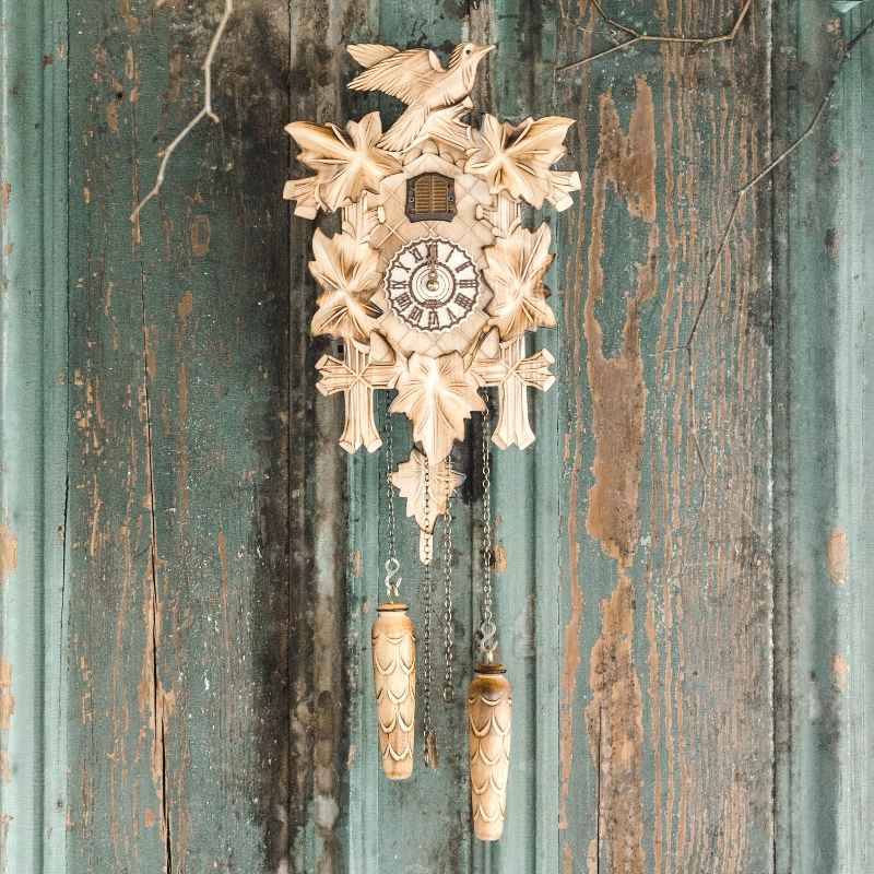 Hermle Silas Wooden Quartz-Movement Cuckoo Clock Handcrafted in Germany