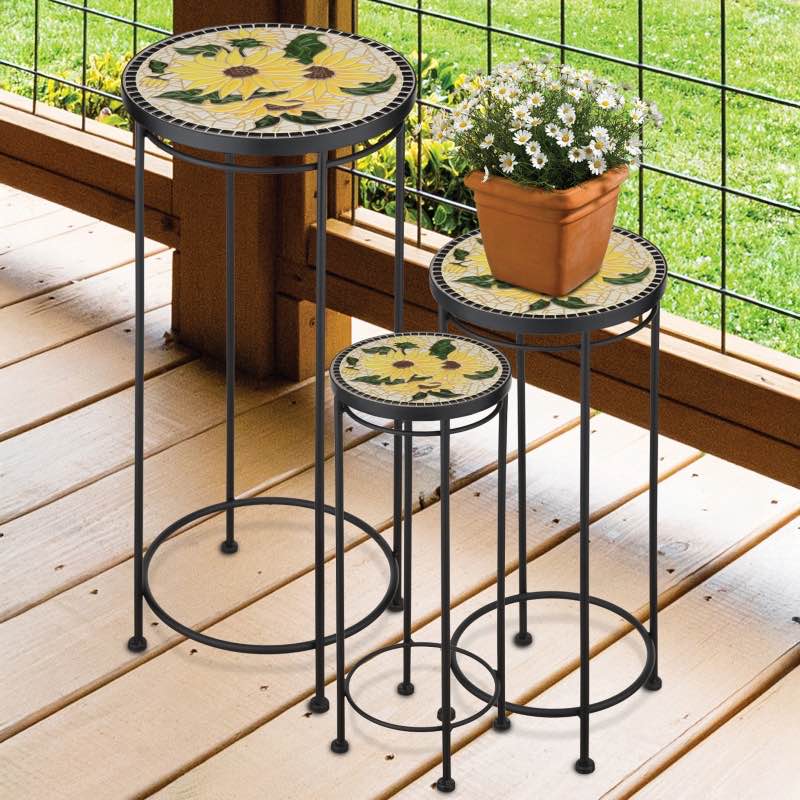 Set of 3 Sunflower Plant Stands