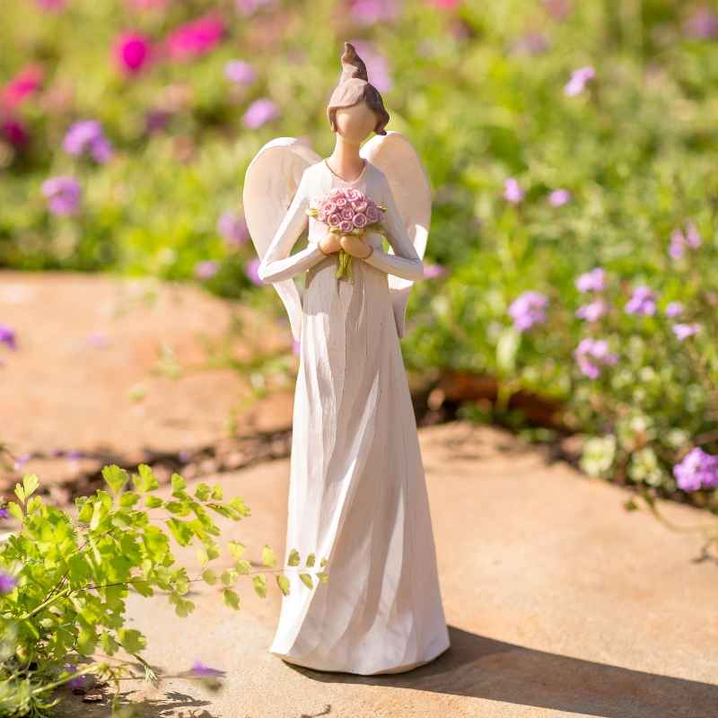 Angel with Flowers Statue