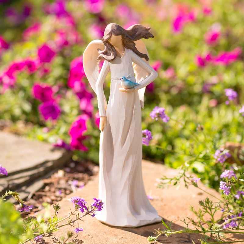 Angel with Bird Statue