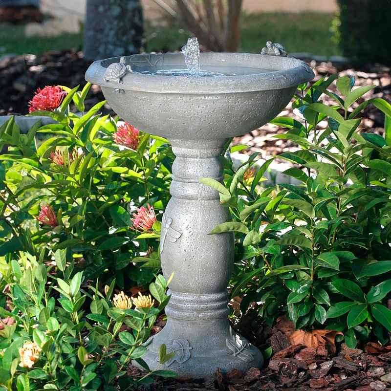Country Gardens Solar Birdbath